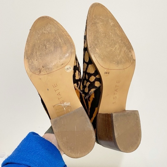 1.STATE Idania 2 Ankle Bootie Cow Hair Animal Print Size 10 - Picture 10 of 14